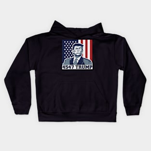 Trump 4547 Art Wrok July 4th Kids Hoodie